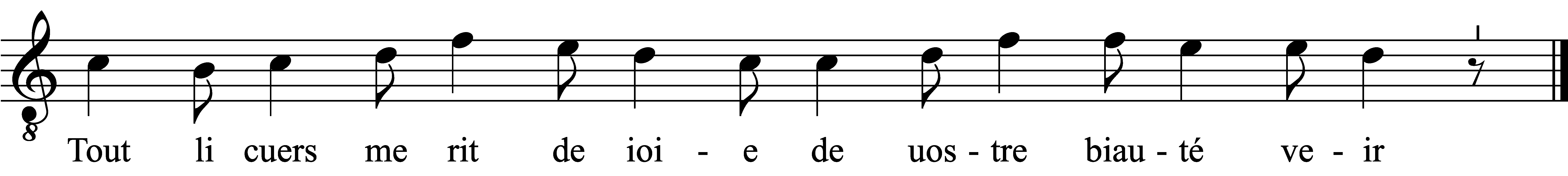Refrain musical notation